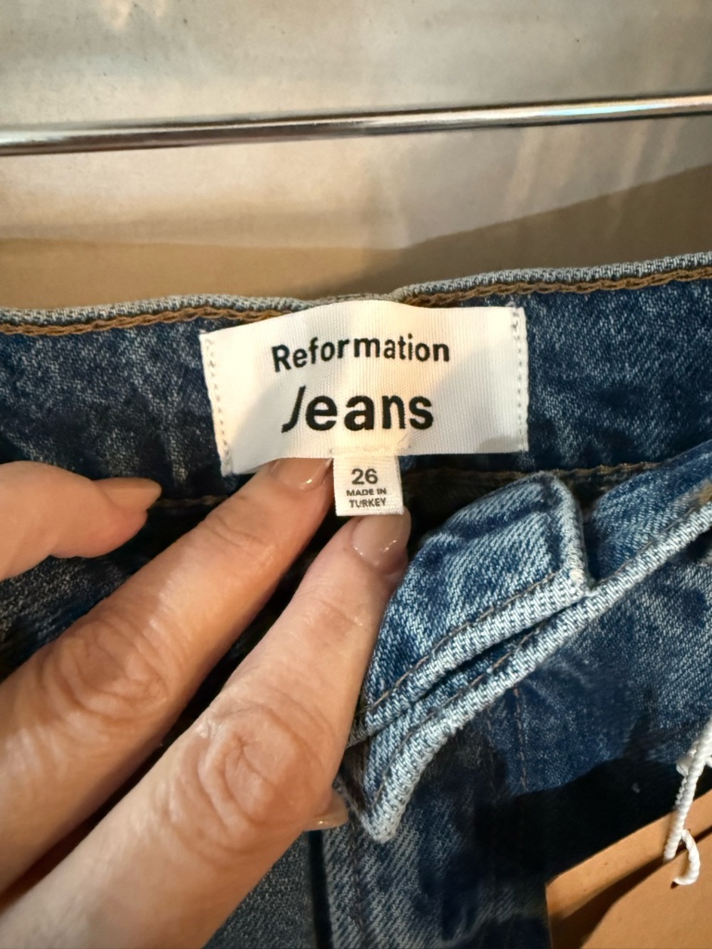 Reformation jeans Hemlock wash Tazz Denim Maxi Skirt - Picture 4 of 13